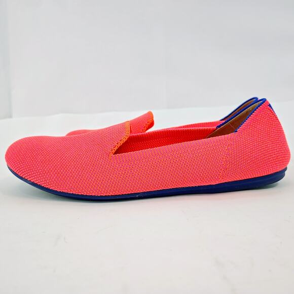 *RARE* Rothy’s Flats Hot Pink Flamingo Round Toe Girls Size K4 - Picture 2 of 10